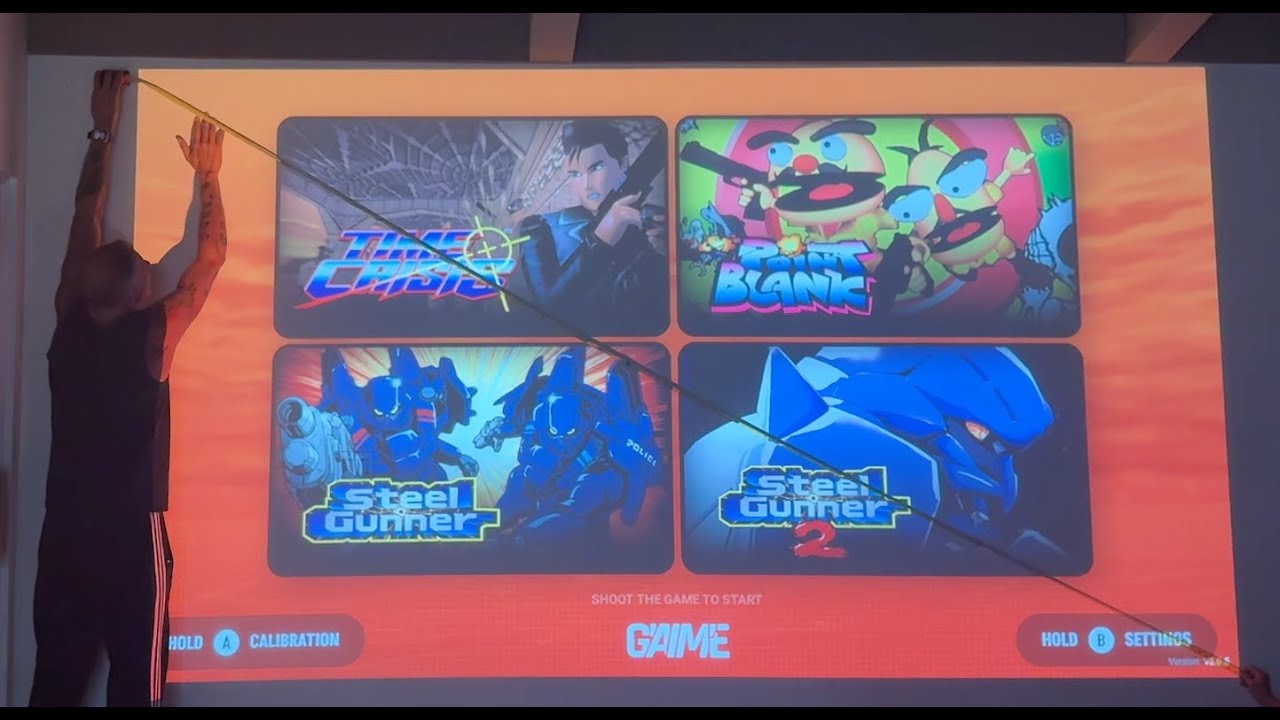 Gaime, Time Crisis on a BenQ Projector, 13ft Diagnoal Screen