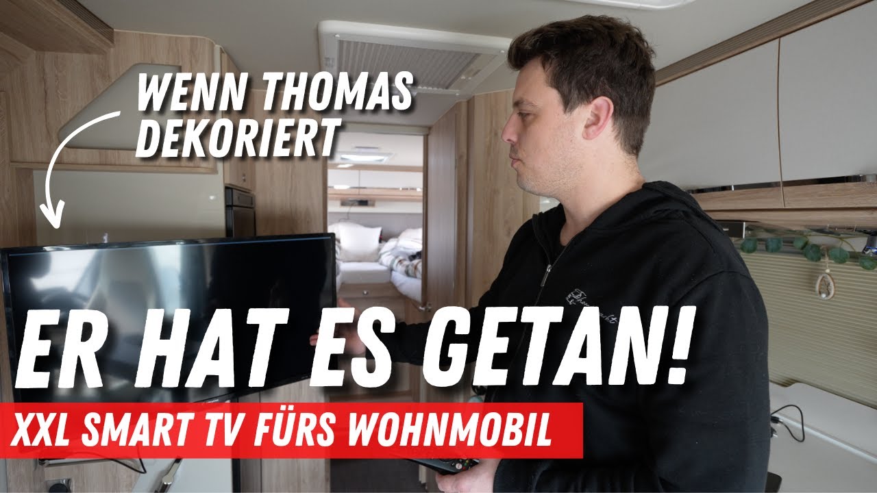 Bester TV im Camper 📺 XXL Smart TV mit webOS für Wohnmobil & Wohnwagen von Caratec