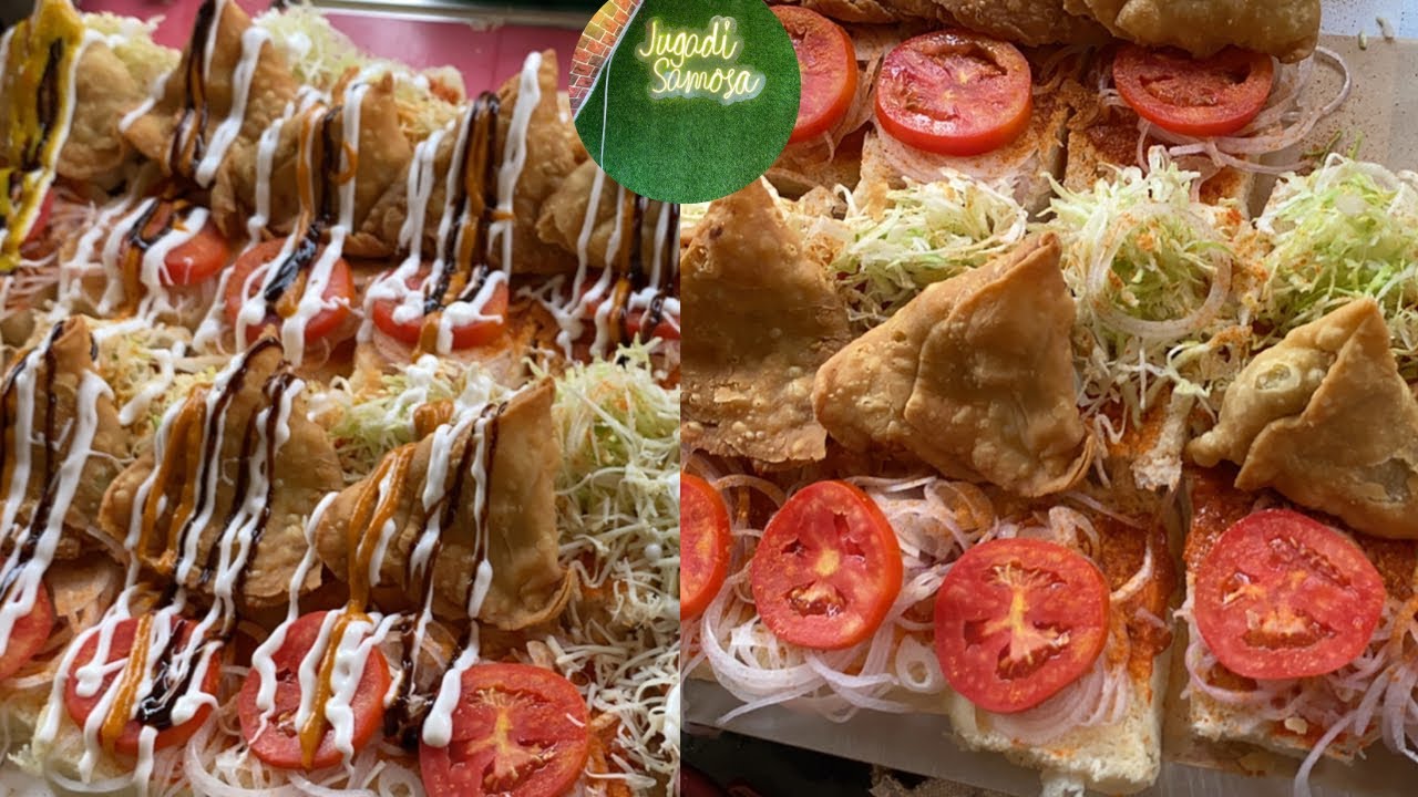 ऐसा Jugadi Samosa आपने kabhi nahi खाया होगा । jugadi samosa Vadodara | Indian street food |