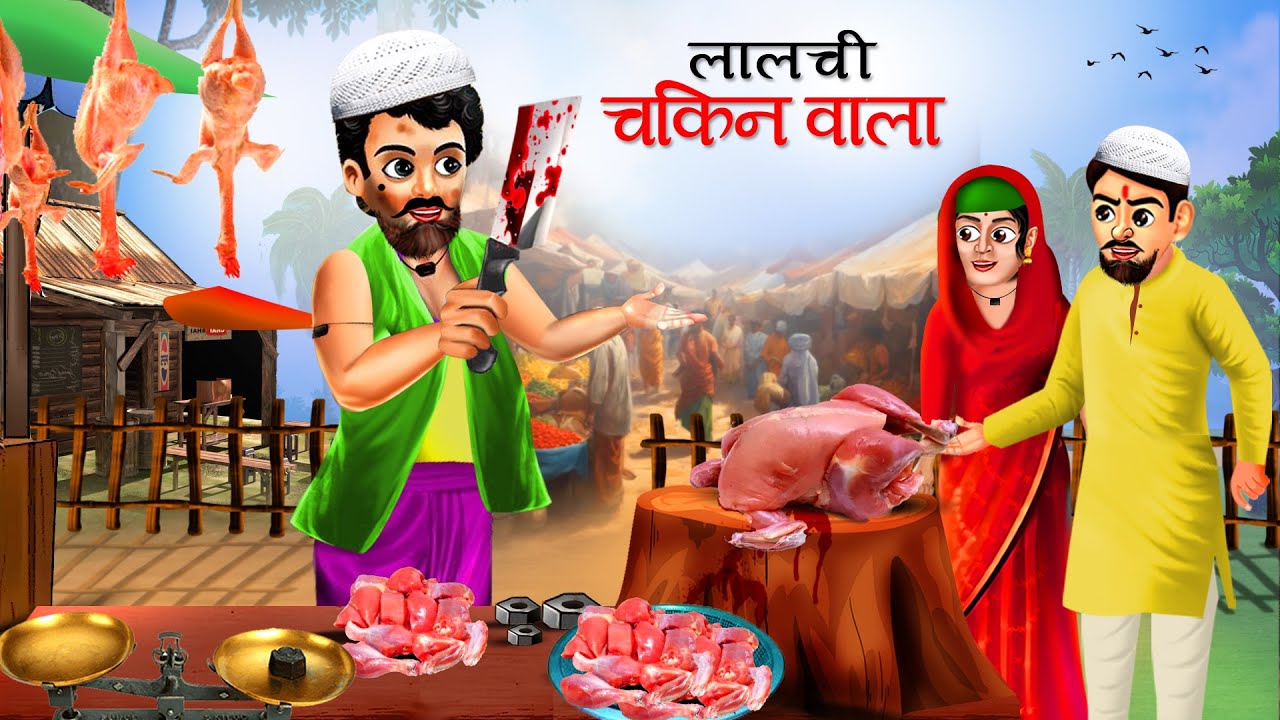 लालची चिकन वाला  | Lalchi Chicken Wala | Moral Stories | Bedtime Stories | Hindi Kahaniya