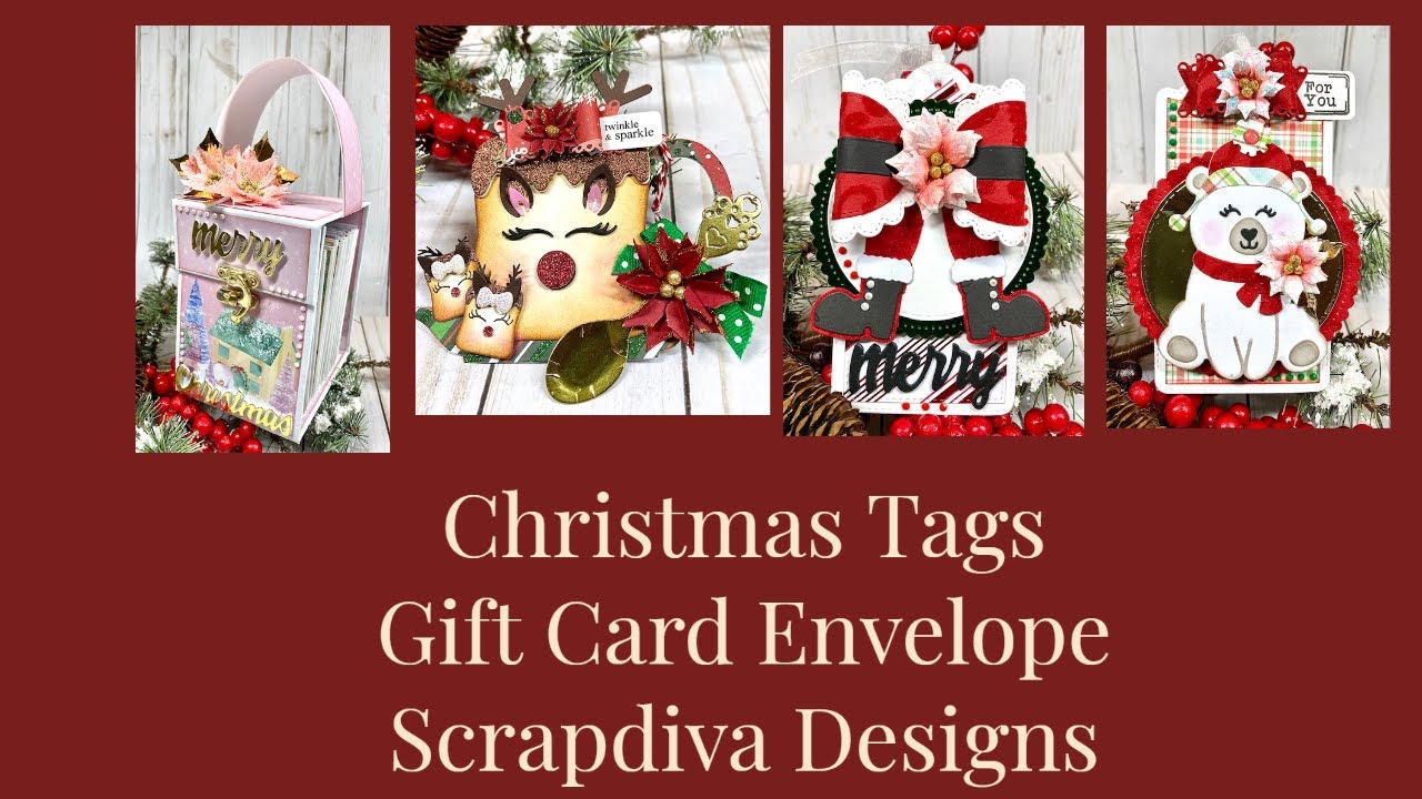 Christmas Tags, Gift Card Envelope Scrapdiva Designs