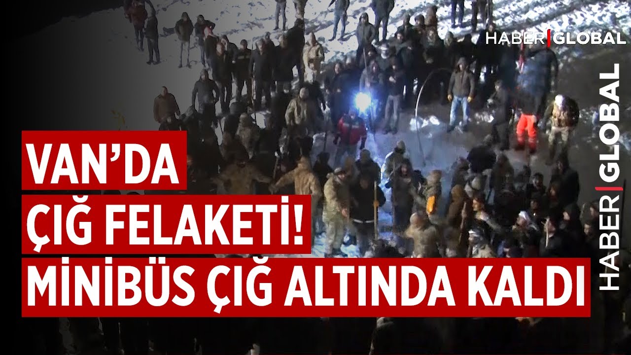 Van’da Çığ Felaketi! Minibüs Çığ Altında Kaldı