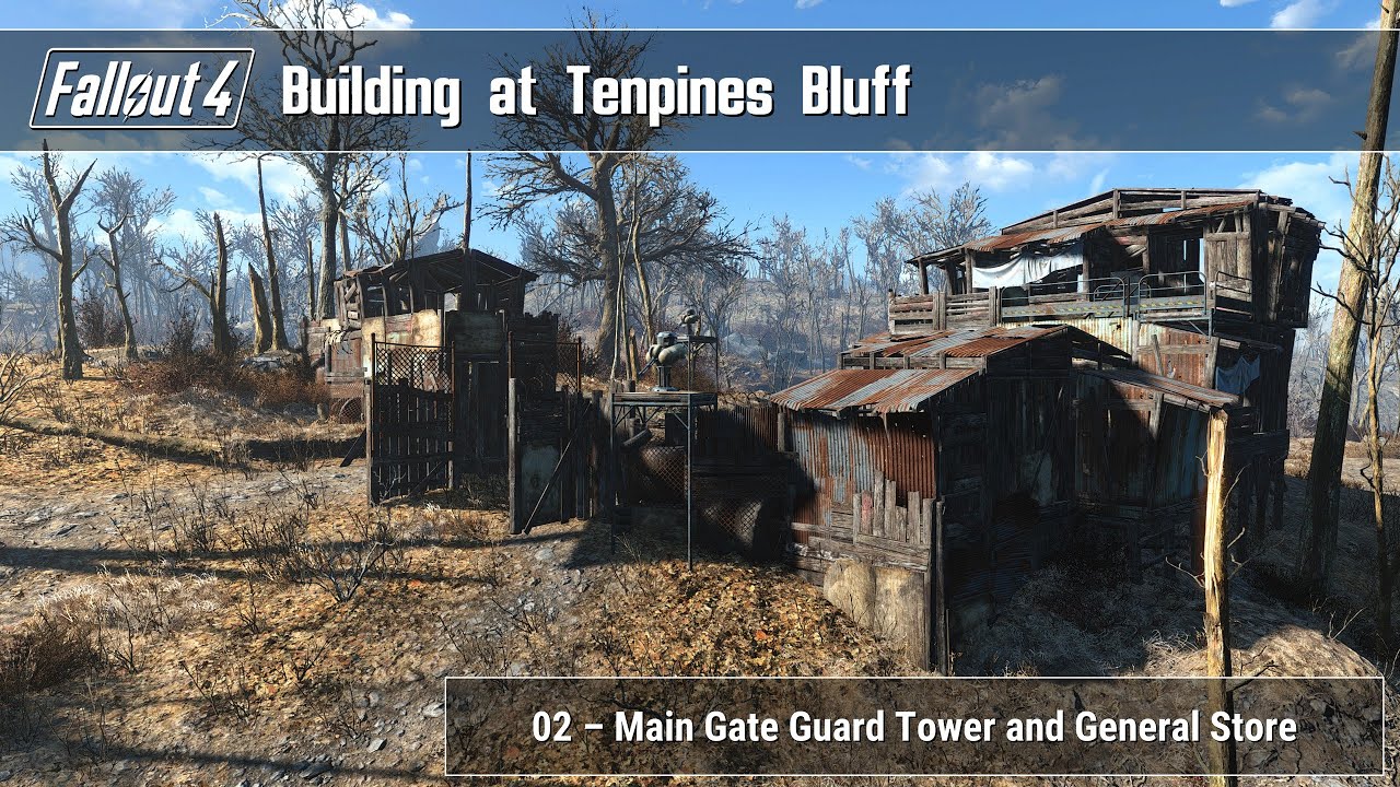 Fallout 4 - Building at Tenpines Bluff 02 (Main Gate Guard Tower and General Store)