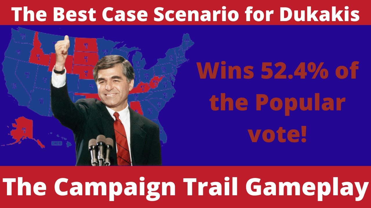 The Campaign Trail Game: The Best Case Scenario for Michael Dukakis!