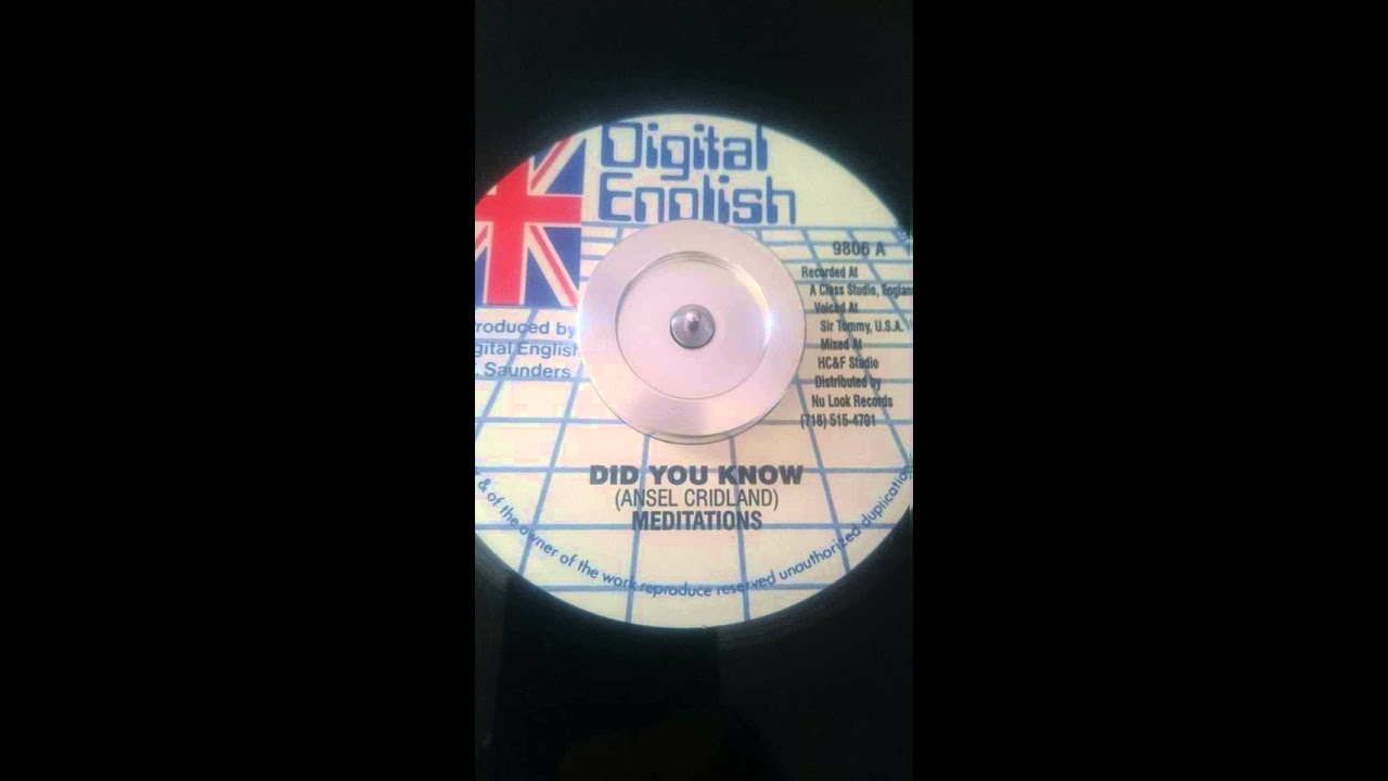 Meditations - Did You Know - 7inch / Digital English