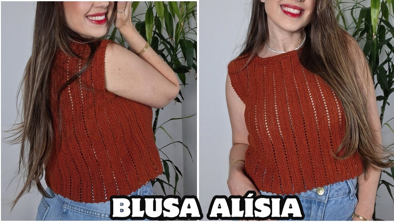 BLUSA ALÍSIA| Crochê Fácil de Verão - Perfeita para Iniciantes 🏖️🌞