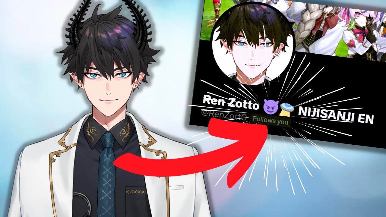 Ren Zotto from NIJISANJI EN ILUNA follows me?!?