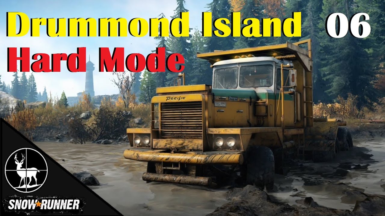 (EP06) Drummond Island (Part 1) SnowRunner Hard Mode Intro
