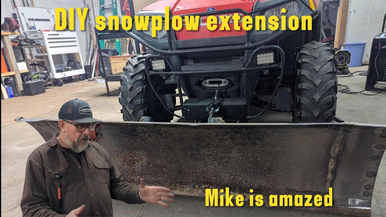 DIY snowplow extension (Streeeeeetch) even Mike was amazed..