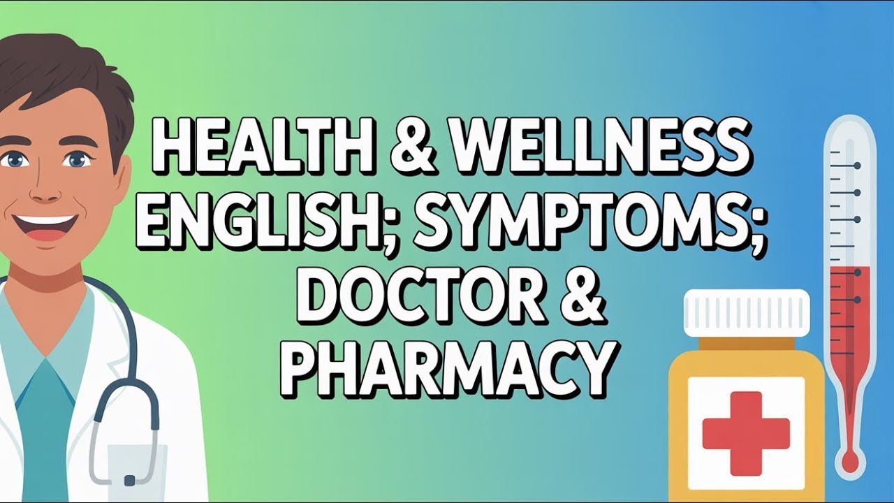 Learn English  Health & Wellness English  Symptoms, Doctor & Pharmacy Phrases Slow Lesson