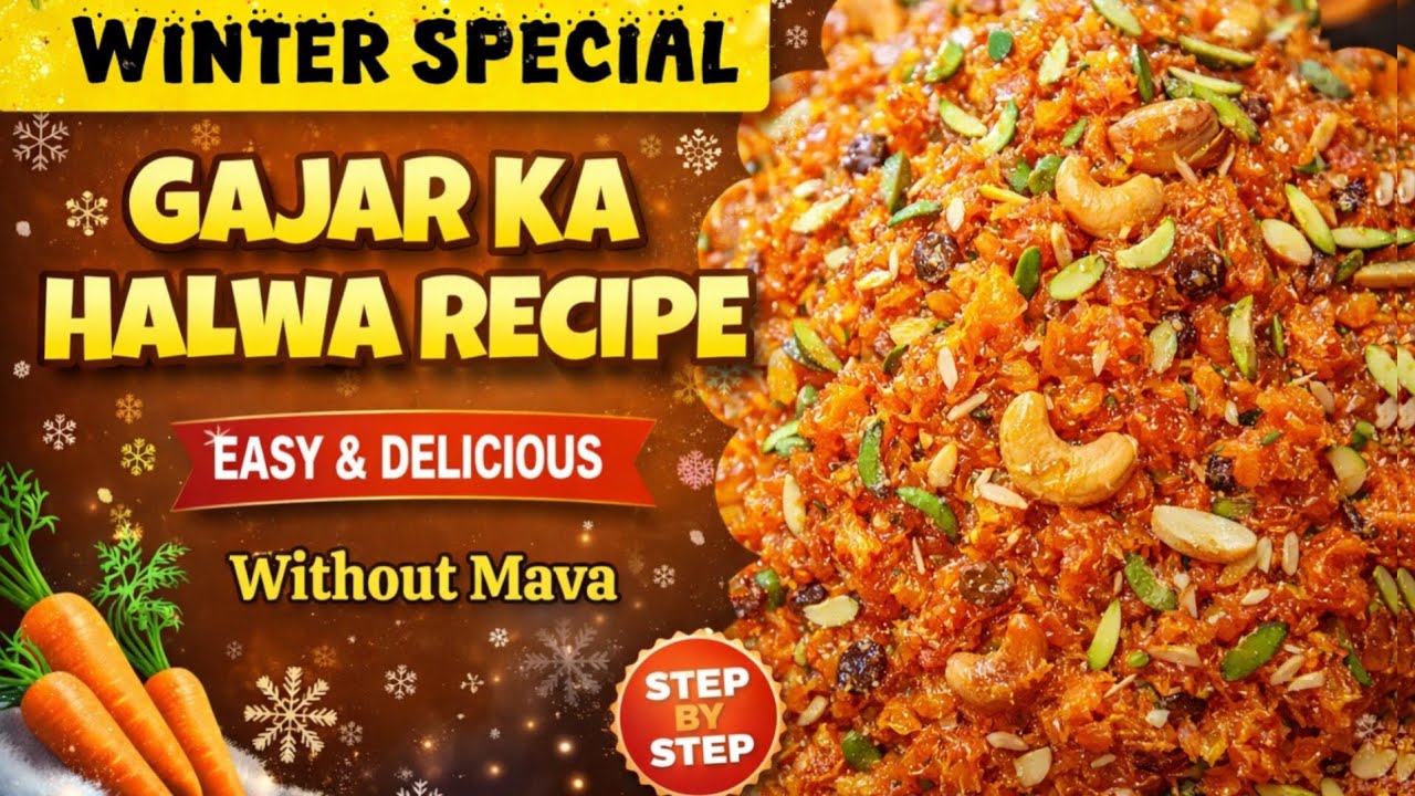 Traditional Gajar Ka Halwa Recipe | बिना मावा | Winter Special