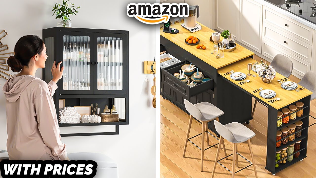 25 New AMAZON FINDS for TINY Apartments | Smart Space Saving Furniture Ideas [With Prices]