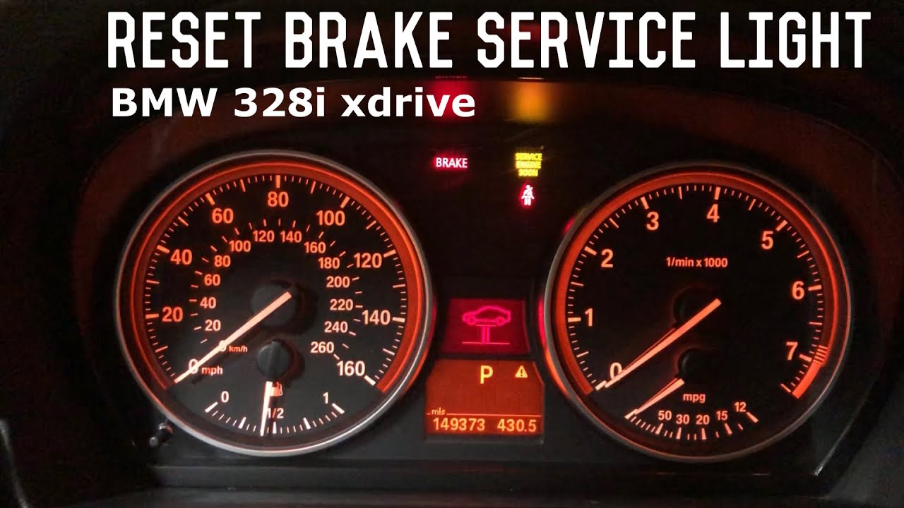 Как сбросить индикатор обслуживания тормозов на BMW 328i xdrive 2009 года