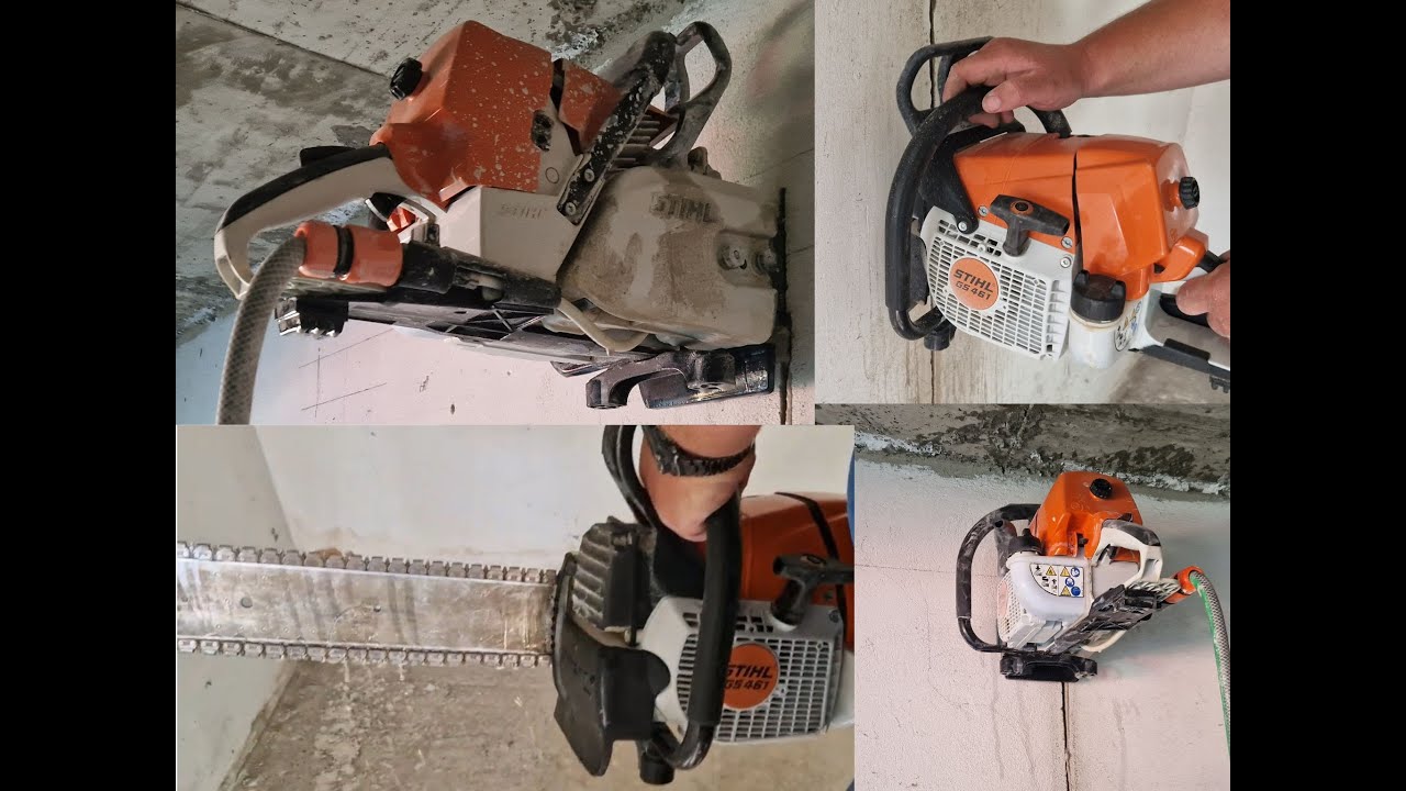 Stihl Gesteinschneider GS 461 Türschneiden  Stein schneiden Concrete cutting chain saw