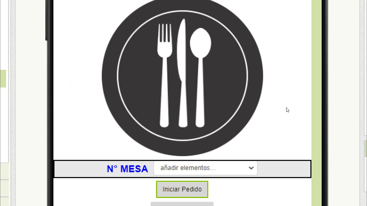 APLICACIÓN PARA RESTAURANTE APP INVENTOR