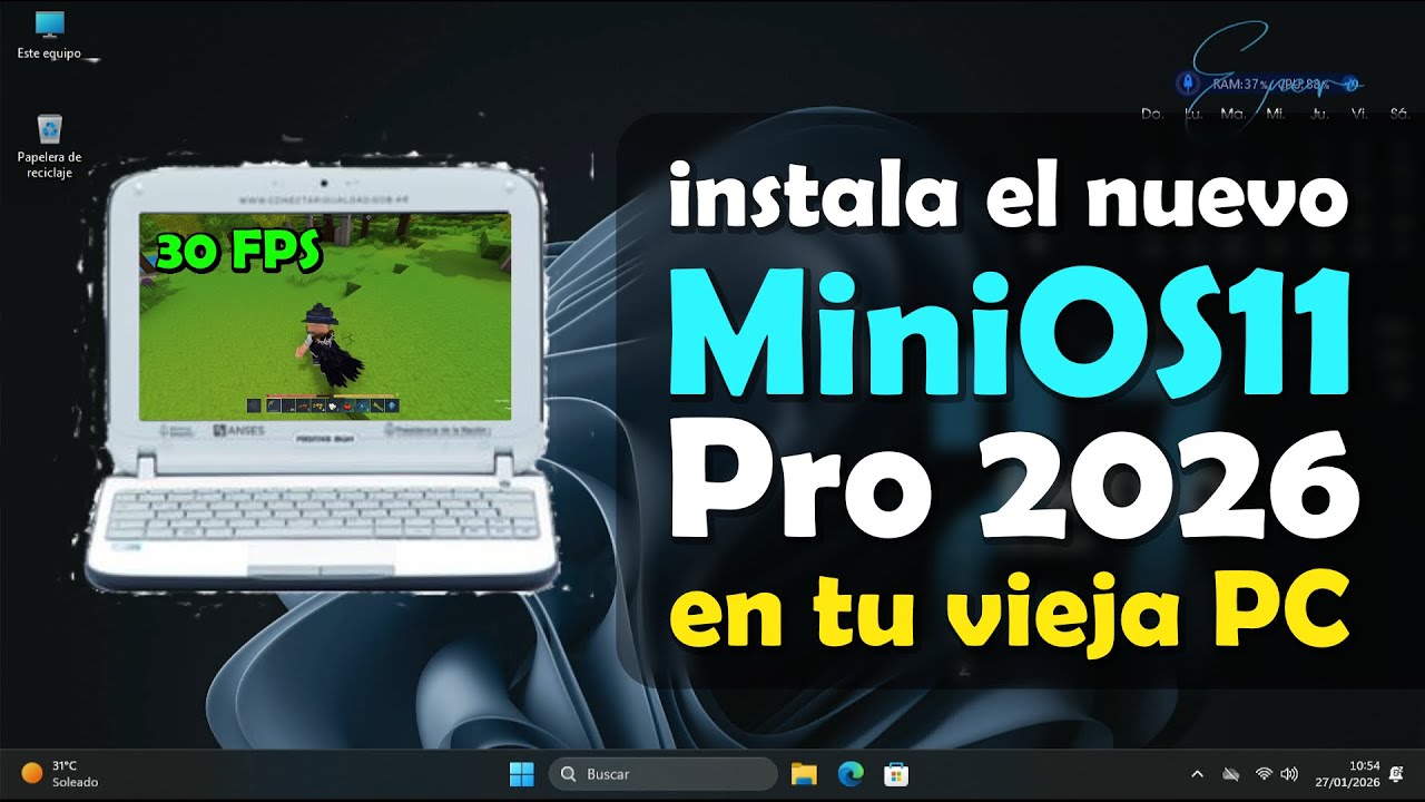 MiniOS11 Pro 2026: Prueba en PC de bajos recursos ¿Vale la pena? #dprojects #xdoofy92 #windows11