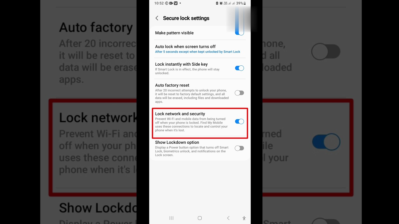 Lock Network and Security | How to On Lock Network And Security in sumsung |#shorts,#security