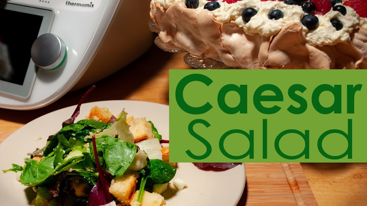 How to make Caesar Salad using TM6 Thermomix Daniel and Joanna