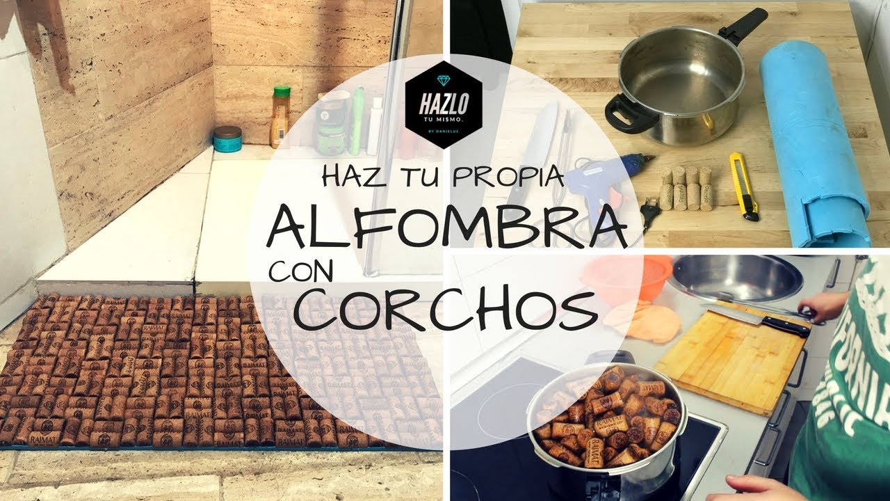 COMO HACER UNA ALFOMBRA CON TAPONES DE CORCHO