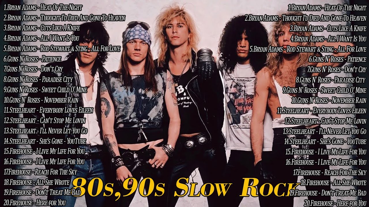 Firehouse, Steelheart, Guns N Roses, Skid Row, Bryan Adams, Whitesnake, Scorpion, Slow Rock 2026