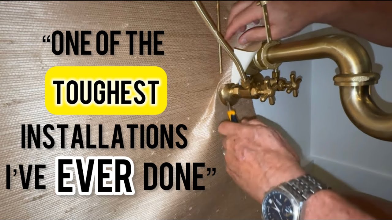 How to Hang Wallpaper Under the Sink and Around Pipes.