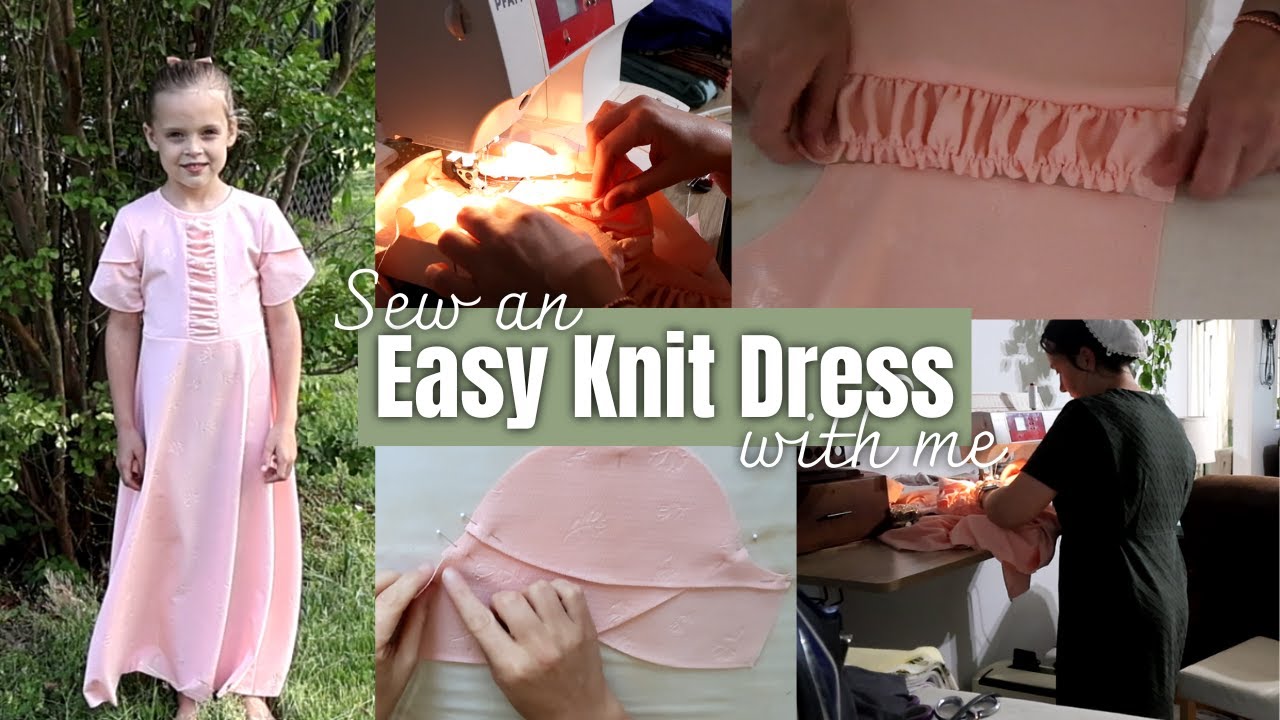 Sew A Girl's Dress With Me, Sew Your Own Mennonite Style Knit Dress