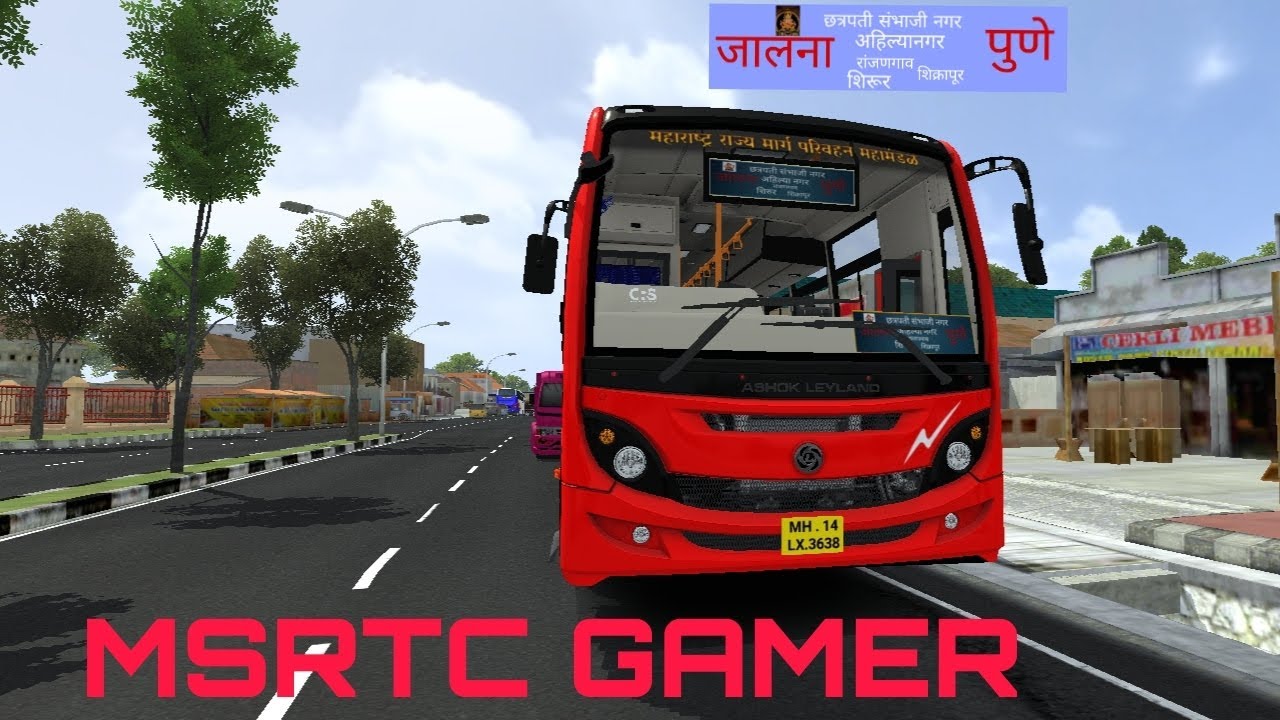   MSRTC Bus Livery जालना ते पुणे लाल परी MSRTC GAMER 