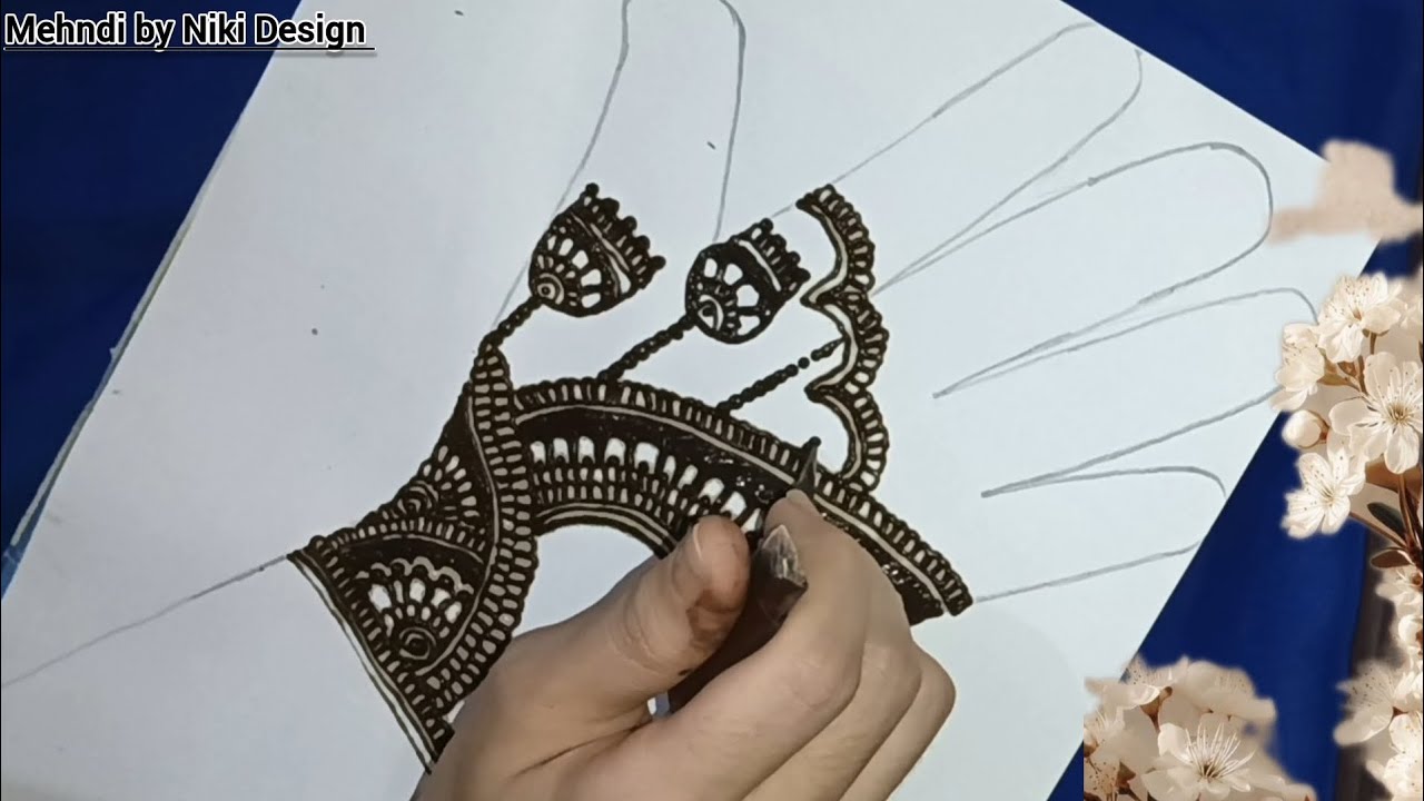 Simple easy Navratri Special Mehndi Design | Beginners Friendly #mehndi #henna #mehndidesign