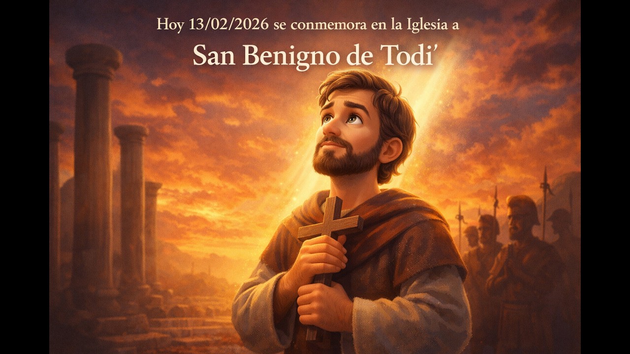 El Santo de hoy 13/02/2026 es San Benigno de Todi. Resumen en 5 Minutos