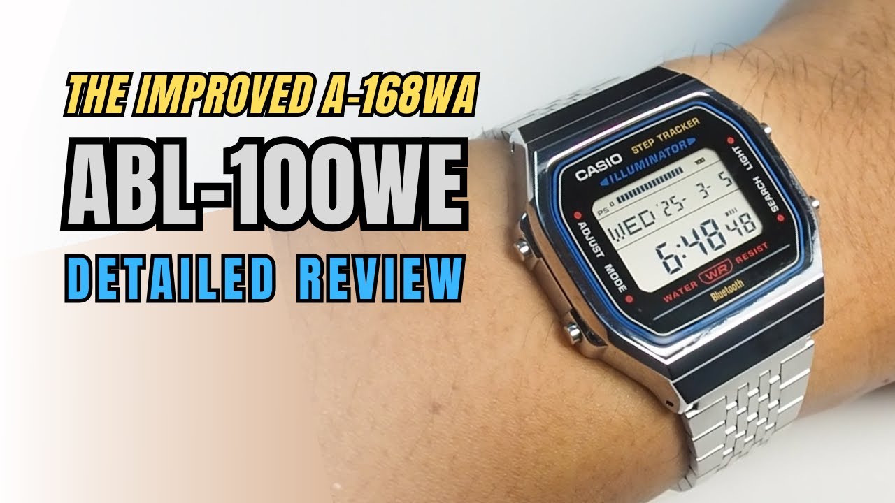 Casio Improved A168 Design with Step Tracker & Bluetooth? ABL-100 Review, Best Classic Digital 2024