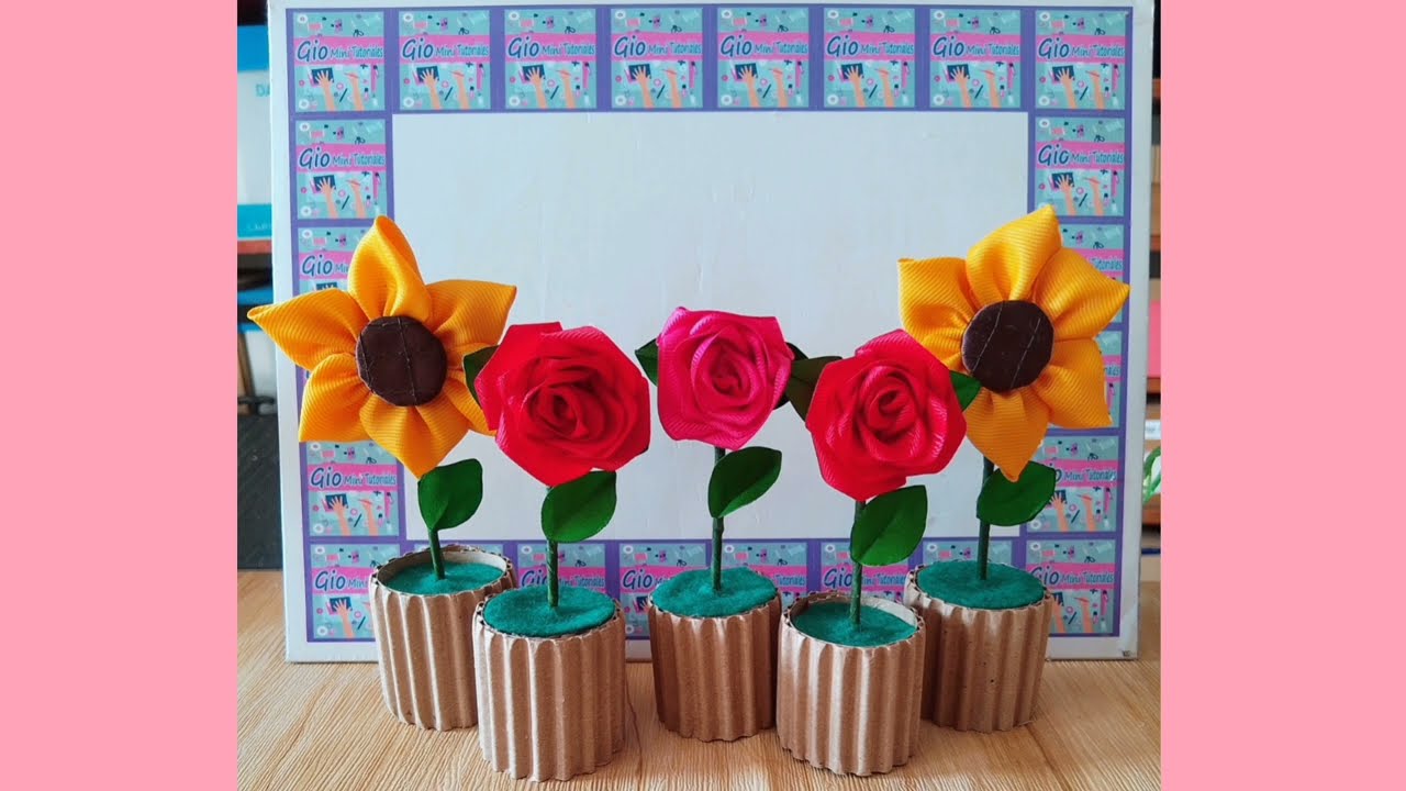 Rosa y Girasol Eternos Paso a Paso 