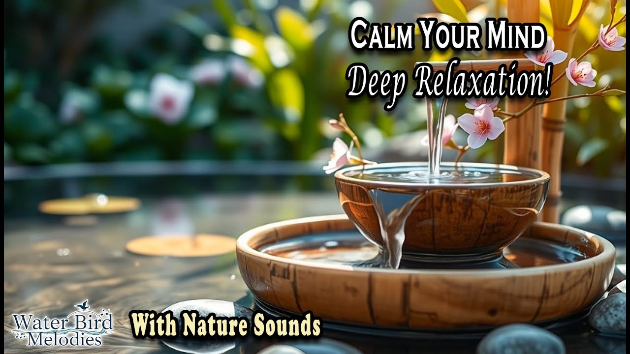 Spa & Yoga Music🌸Soothing Instrumental, Nature Water & Bird Sounds For Meditation & Positive Energy