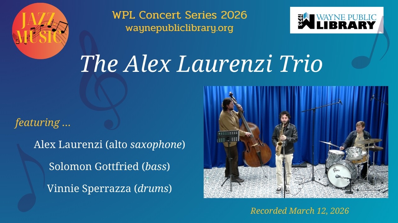 WPL Jazz Concert: The Alex Laurenzi Trio