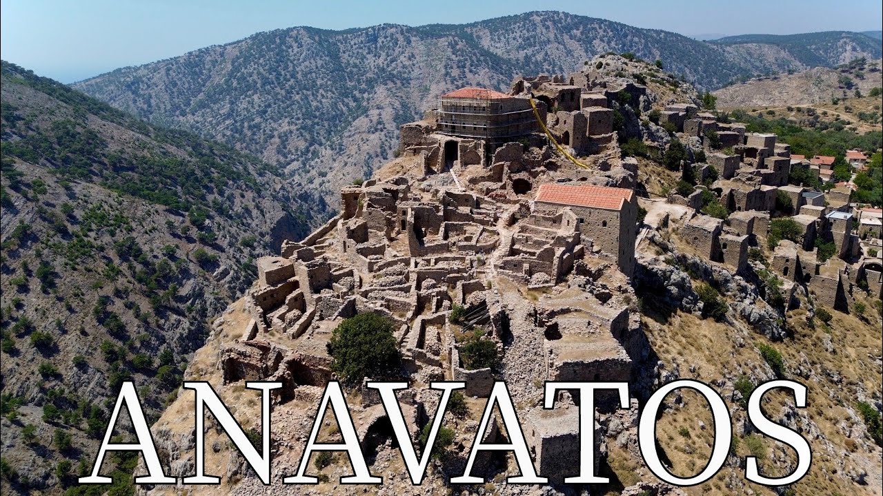 Anavatos, Island Chios, Greece - abandoned village | medieval castle | by drone [4K]. #chios 