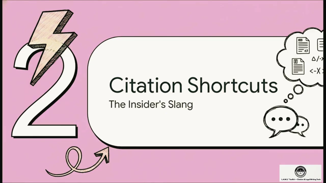 Citation & Legal Writing Tools — L A W S ™ Toolkit