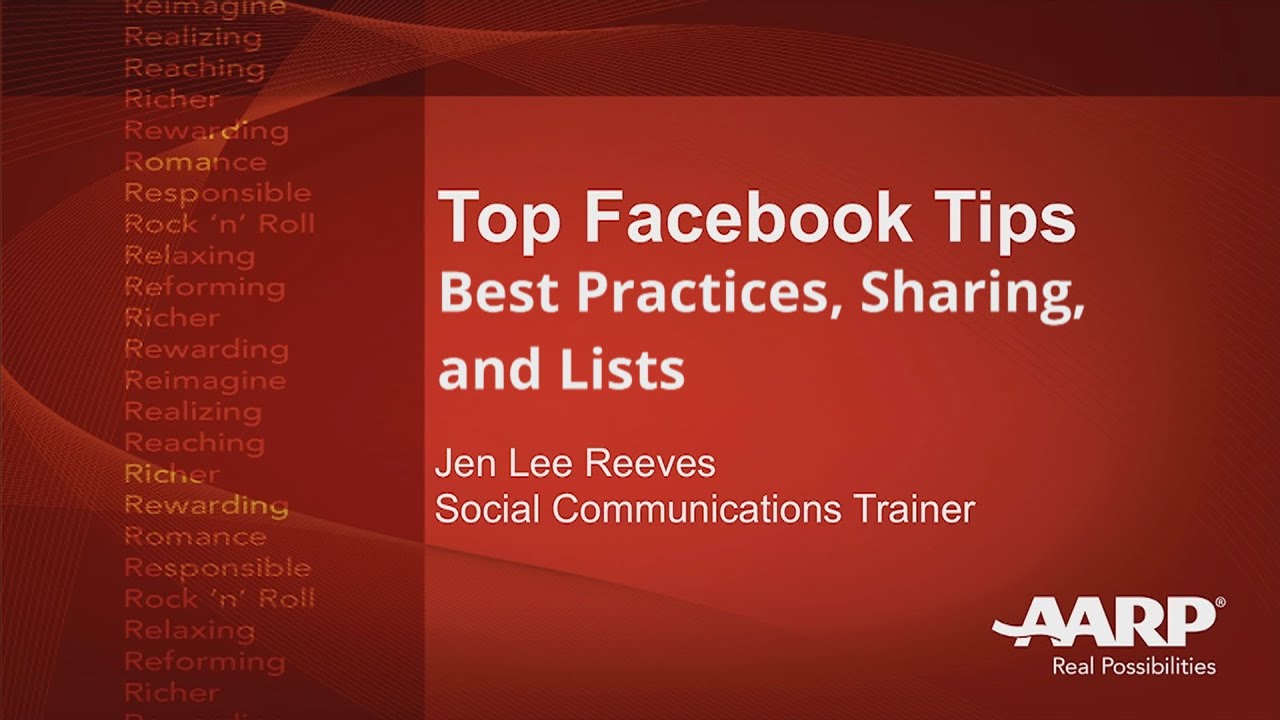 Top Facebook Tips - Best Practices, Sharing, and Lists