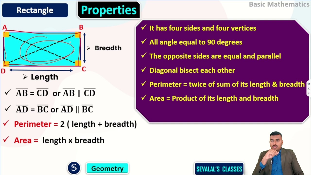 Area of Rectangle l Geometry demo Class l SEVALAL'S CLASSES l Online Vacation Classes 2025
