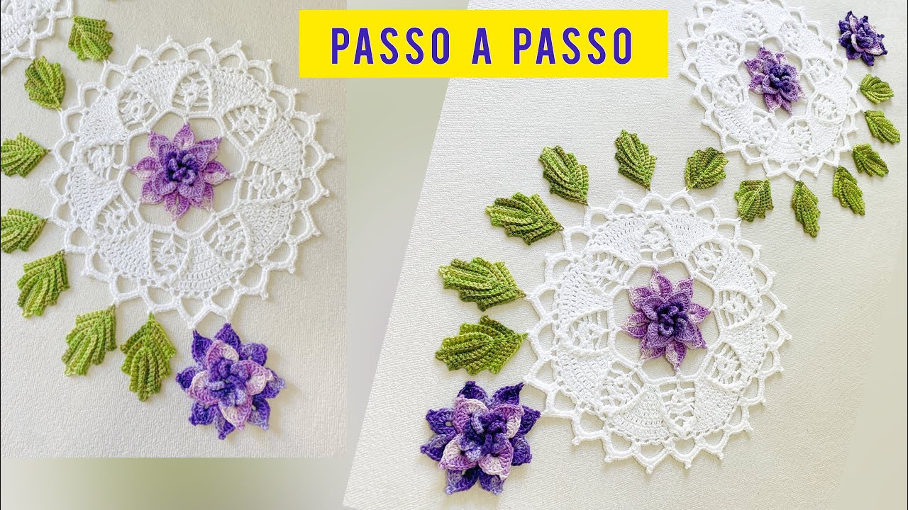 TRILHO DE MESA ESTRELA/Caminho de mesa em crochê/Passo a passo por #mirianartesemcroche