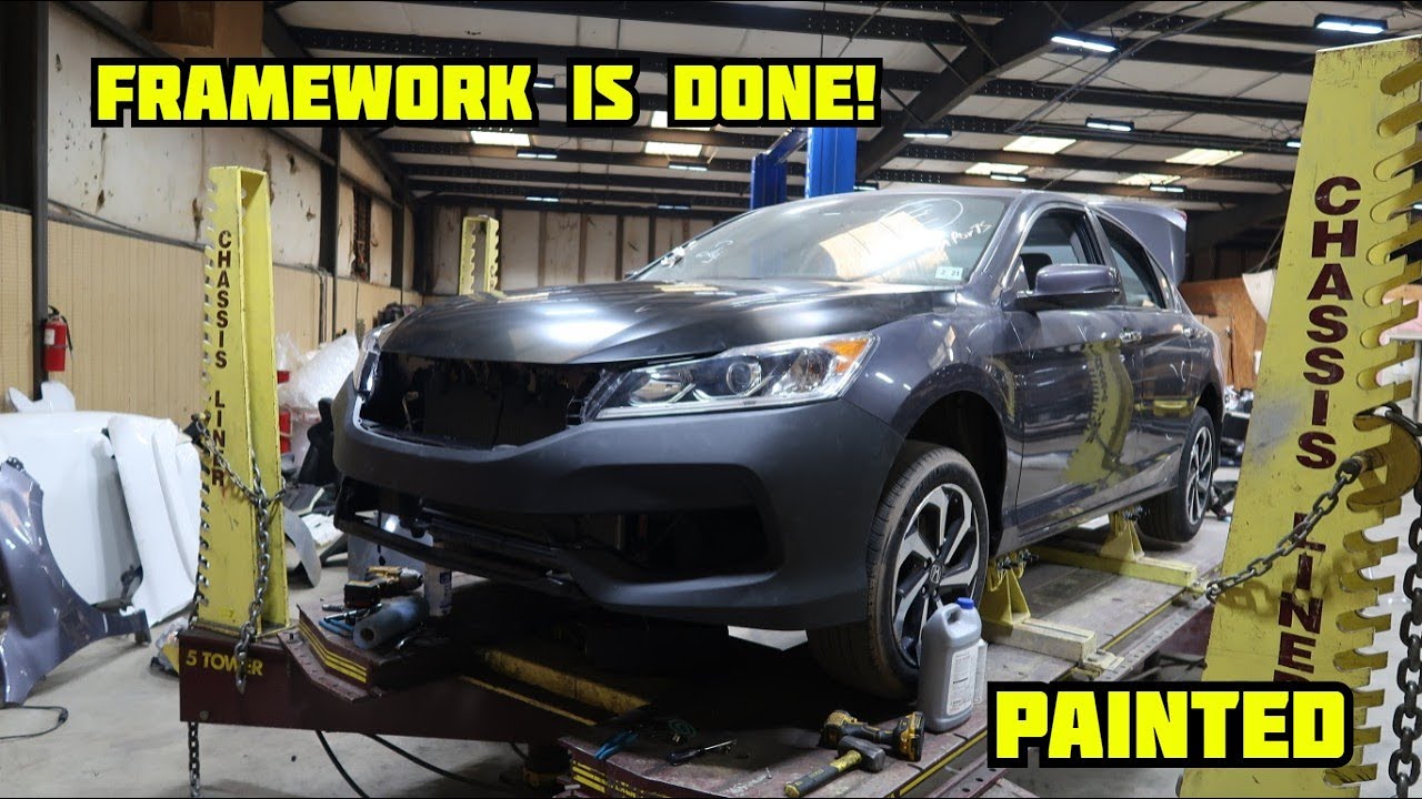 Rebuilding A Wrecked 2016 Honda Accord Part 2 "Framework''