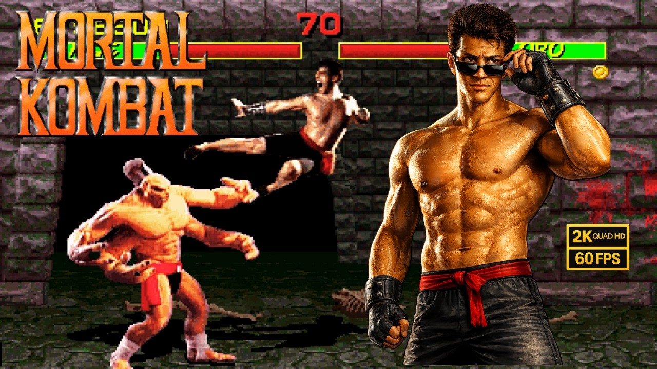 Mortal Kombat Arcade Johnny Cage 2K 60FPS Gameplay