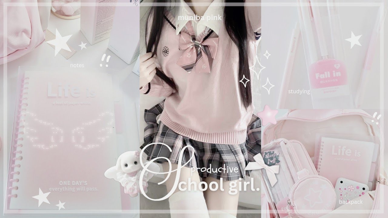 SCHOOL-GIRL diary ep. 1 🗒 🎀: studying, grwm, school routine *productive school days in my life*  𖦹°⋆