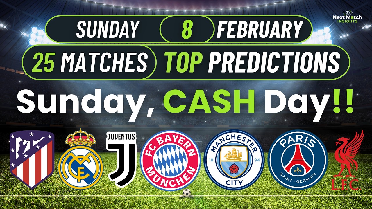 Today's Matches Predictions ⚽| Real, Liverpool, Man City, PSG & Juventus | CASH Day! 💰🔥