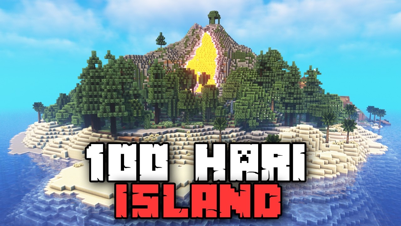 100 Hari Minecraft Pulau Surga Hardcore