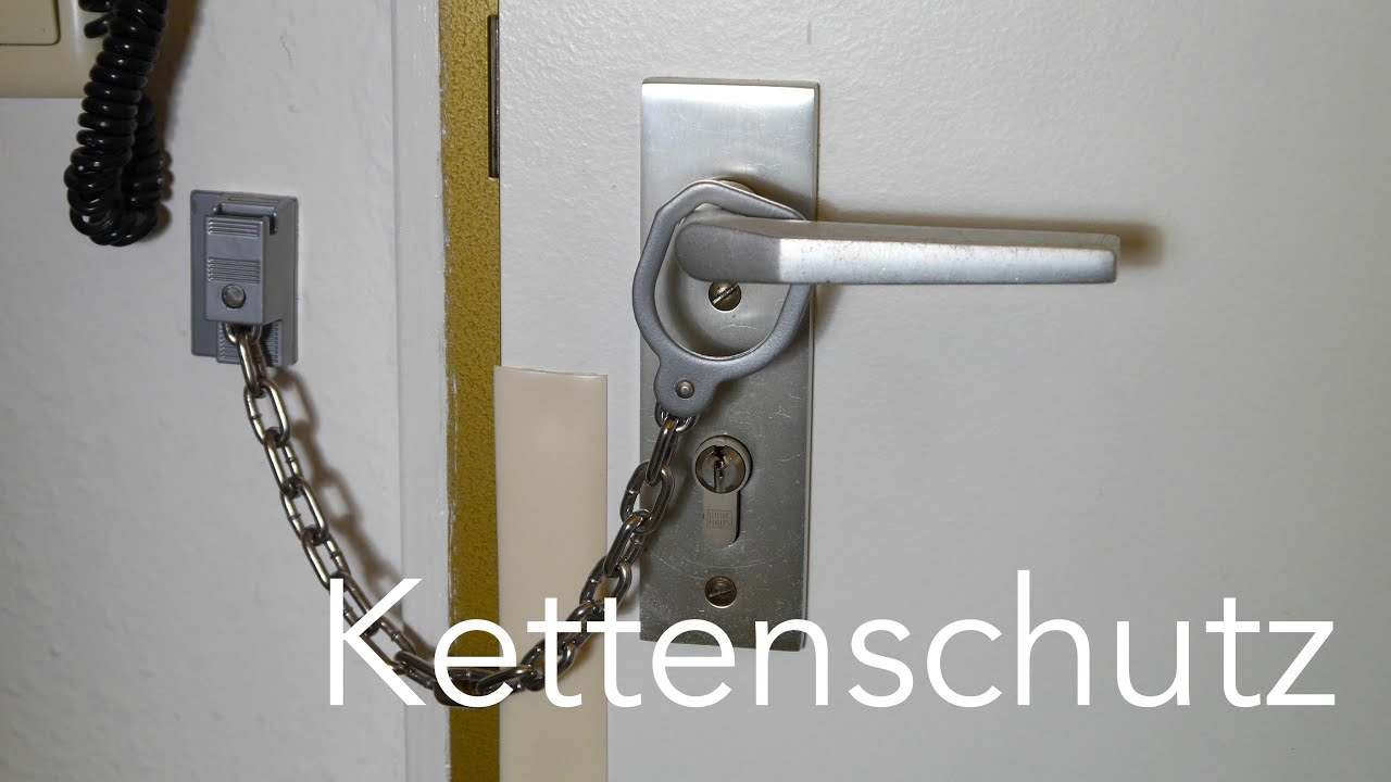 Kettenschutz an der Haustür montieren   Anleitung