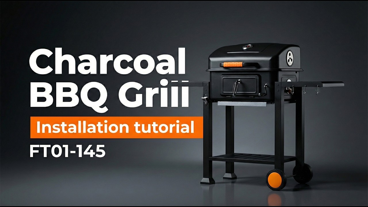 🔥 FAST & EASY Assembly! Charcoal BBQ Grill (FT01-145) Installation Tutorial