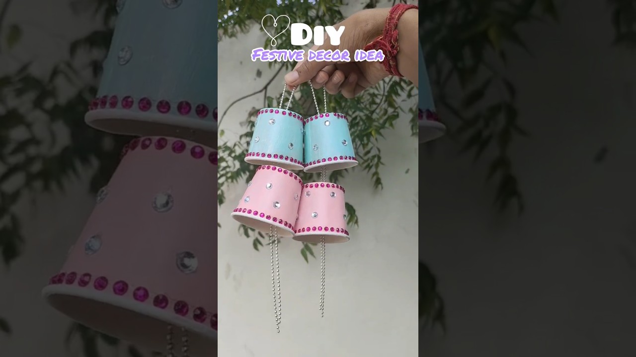 🌸 Beautiful Diwali Wall Hanging DIY 🪔 | Paper Cup Decoration Idea for Home 🎨 | 