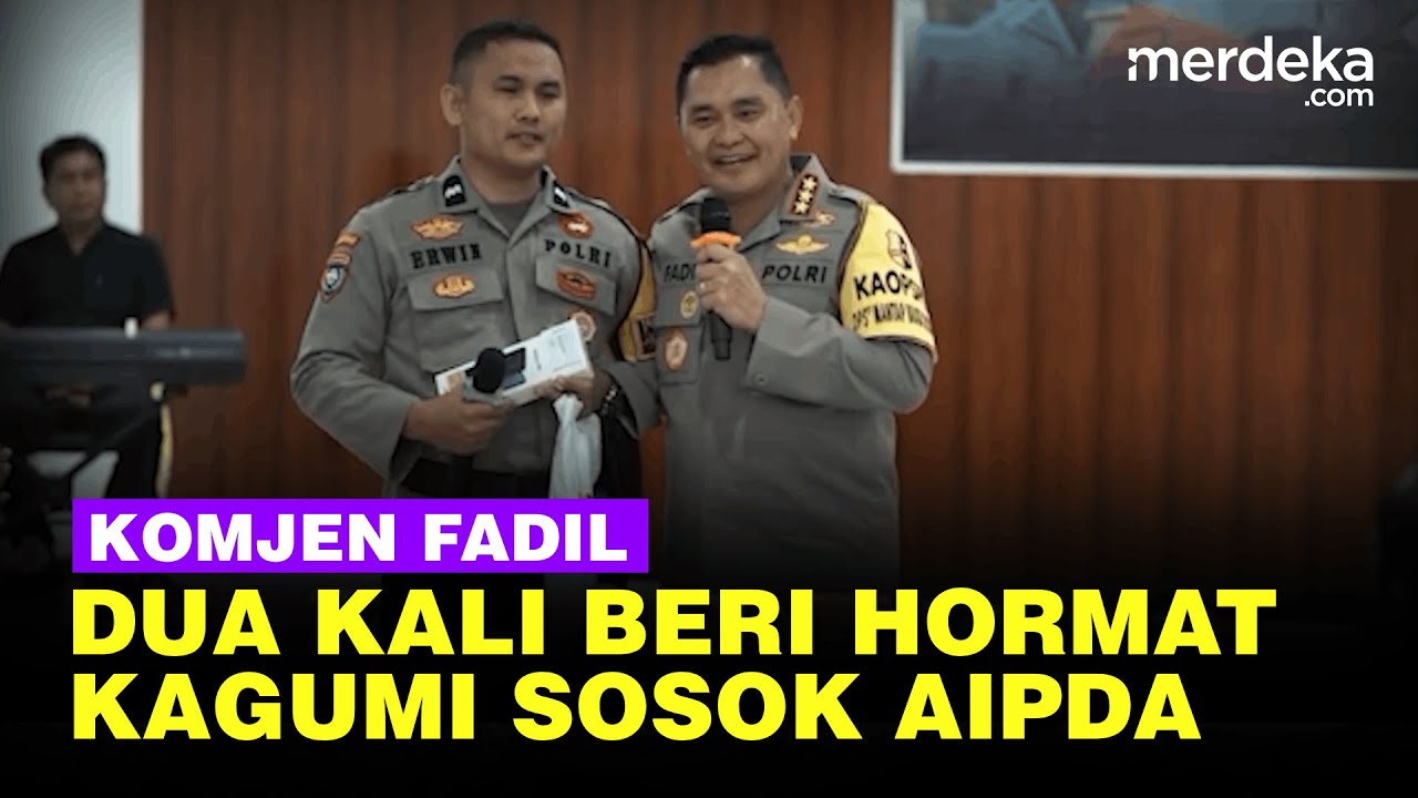 Pangkat Lebih Tinggi, Komjen Fadil Sampai Dua Kali Hormat ke Aipda Erwin