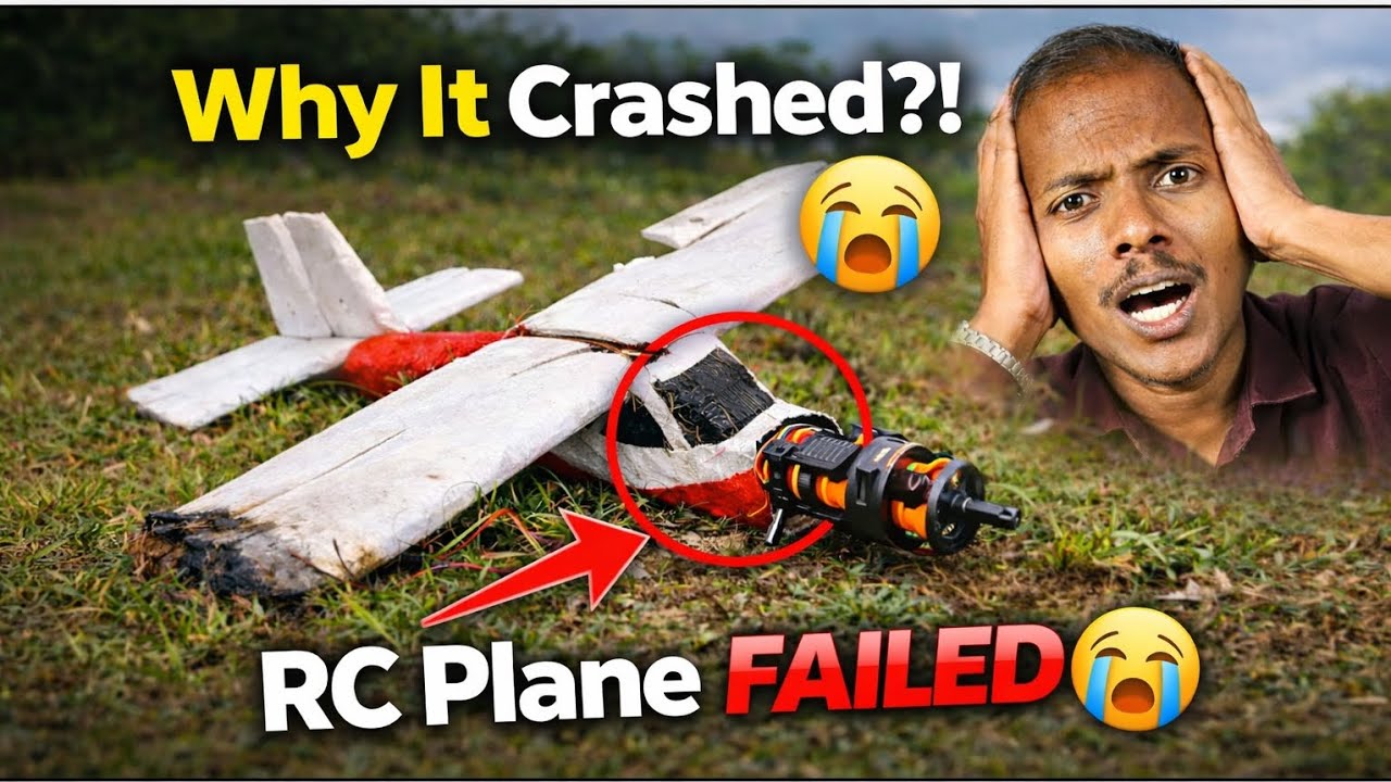 Big Mistake! 😳 RC Plane Crash Explained (1800KV Motor)