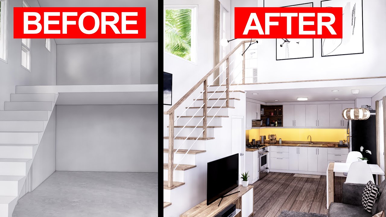 SMALL LOFT HOUSE DESIGN - Transformation of 28 sqm. / 301.4 sqft. Small House into Loft Style House