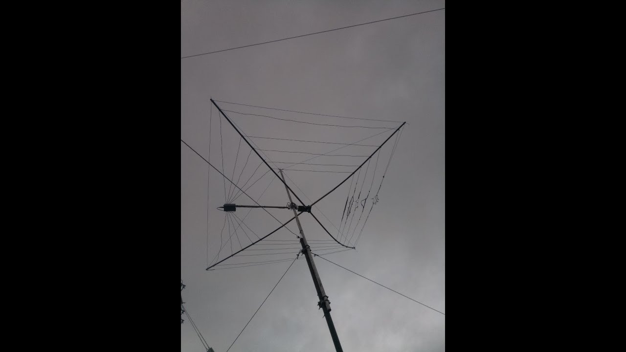 My Homebrew Cobweb Antenna V ZS6BKW on 18 MHZ (EI5EM)